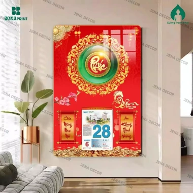 Lịch Tết 2.026 Đốc Lịch Phúc Lộc Thọ Tráng Gương Gỗ Đẹp Nhất Sang Trọng Giá Ưu Đãi 121.390 VND 3