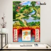 Lịch Tết 2.026 gỗ tráng gương 30x40cm viền vàng - Nhiều mẫu nhỏ, tặng Bloc trung 4