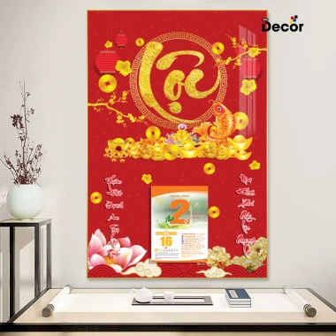 Lịch Tết 2.026 gỗ tráng gương 30x40cm viền vàng - Nhiều mẫu nhỏ, tặng Bloc trung 5 Lịch Tết 2.026 gỗ tráng gương 30x40cm viền vàng - Nhiều mẫu nhỏ, tặng Bloc trung 5