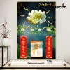 Lịch Tết 2.026 gỗ tráng gương 30x40cm viền vàng - Nhiều mẫu nhỏ, tặng Bloc trung 9