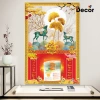 Lịch Tết 2.026 gỗ tráng gương Hoạ Tài Lộc – bo viền cao cấp, tặng Bloc lịch, chỉ 105.600 VND 9