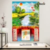 Lịch Tết 2.026 Gỗ tráng gương Phong Cảnh Quê Hương - Viền bo cao cấp, Cha Mẹ, Tặng Bloc lịch - Giá 105.600 VND 2