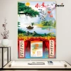 Lịch Tết 2.026 Gỗ Tráng Gương Thư Pháp Cha Mẹ Viền Vàng Cao Cấp Tặng Bloc Đại 10
