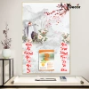 Lịch Tết 2.026 Gỗ tráng gương Thuỷ Mặc Sơn Thuỷ viền vàng cao cấp Tặng Bloc đại 4