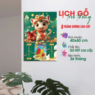 Lịch Tết 2.026 Gỗ Tráng Gương Treo Tường IMWI GIMIVINA Ngựa May Mắn Tài Lộc - Giá 100k Giảm 21%