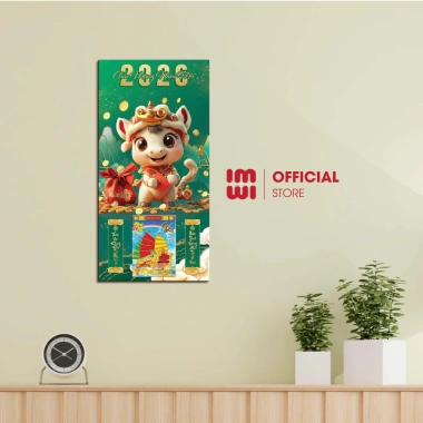 Lịch Tết 2.026 Gỗ Tráng Gương Treo Tường IMWI GIMIVINA Ngựa May Mắn Tài Lộc - Giá 100k Giảm 21%