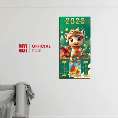 Lịch Tết 2.026 Gỗ Tráng Gương Treo Tường IMWI GIMIVINA Ngựa May Mắn Tài Lộc - Giá 100k Giảm 21%