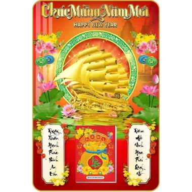Lịch Tết 2.026 Gỗ Treo Tường Laminate Tráng Gương 40x60cm - Giá ưu đãi 224.000đ