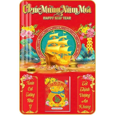 Lịch Tết 2.026 Gỗ Treo Tường Laminate Tráng Gương 40x60cm - Giá ưu đãi 224.000đ