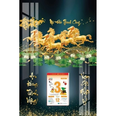 Lịch Tết 2.026 kèm Bloc Đại - Tranh Lịch Laminate 40x60cm - Lịch Gương 204.750đ