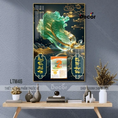 Lịch Tết 2.026 khổ to 60x90cm - Bo viền cao cấp, kèm lốc lịch 20x30cm, chỉ 464.000₫ 3
