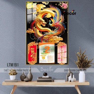 Lịch Tết 2.026 khổ to 60x90cm - Bo viền cao cấp, kèm lốc lịch 20x30cm, chỉ 464.000₫ 5