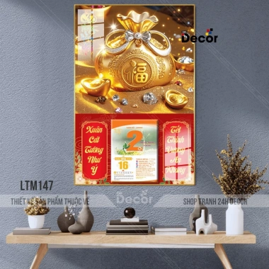 Lịch Tết 2.026 khổ to 60x90cm - Bo viền cao cấp, kèm lốc lịch 20x30cm, chỉ 464.000₫ 10
