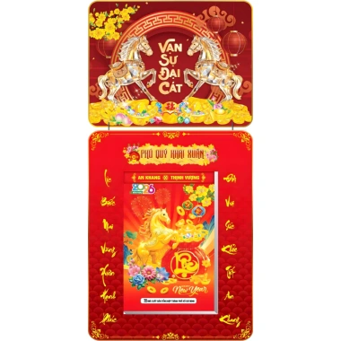 Lịch Tết 2.026 Phú Quý Vinh Hoa Vạn Sự Đại Cát Trọn Bộ Đầu Treo Laminate Bloc 17x26 - 20x30 cm Giá ưu đãi 238,100 VND