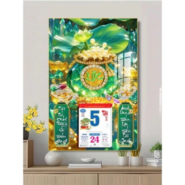 Lịch tết 2.026 Tomdecor Tráng gương Túi Ngọc LTTNGOC - Giá ưu đãi 130.000₫