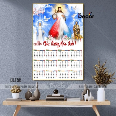 Lịch Tết 2.026 Tráng Gương Công Giáo Gia Đình Chúa 12 Tháng 24h Decor Giá 99.600₫
