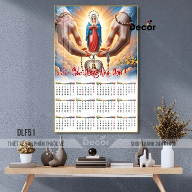 Lịch Tết 2.026 Tráng Gương Công Giáo Gia Đình Chúa 12 Tháng 24h Decor Giá 99.600₫