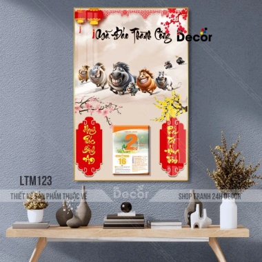 Lịch Tết 2.026 tráng gương Thần Tài Mày Phải Giàu viền bo 9mm tặng Bloc lịch