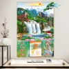 Lịch Tết 2.026 Tráng Gương Thuỷ Mặc 40x60cm Bo Viền - Treo Tường, Tặng Bloc Lịch 2
