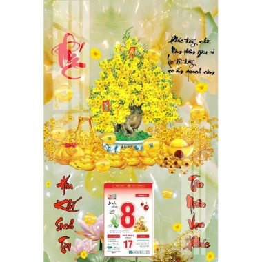 Lịch Tết 2.026 Tranh Lịch Tráng Gương Treo Tường 40x60cm Laminate Cao Cấp - Giá Ưu Đãi 175.000₫