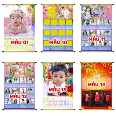 Lịch Tết 2.026 – Tranh Treo Tường 40x60cm In Vải Lụa Rõ Nét, Bền Màu, Không Thấm Nước – Chỉ 96.800₫ 2