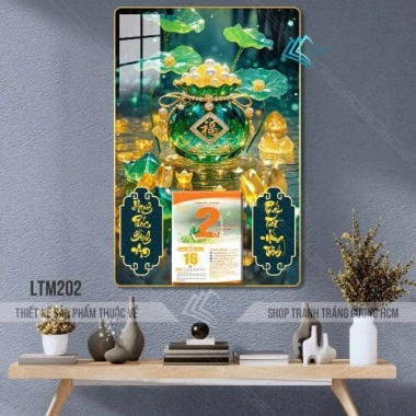 Lịch Tết 2.026 treo tường 30x40cm, khung viền, kèm túi tiền và bloc 10,5x14,5cm - Giá 93.000đ