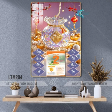 Lịch Tết 2.026 treo tường 30x40cm, khung viền, kèm túi tiền và bloc 10,5x14,5cm - Giá 93.000đ 4 Lịch Tết 2.026 treo tường 30x40cm, khung viền, kèm túi tiền và bloc 10,5x14,5cm - Giá 93.000đ 4