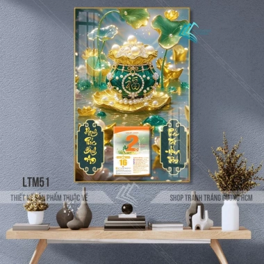 Lịch Tết 2.026 treo tường 30x40cm, khung viền, kèm túi tiền và bloc 10,5x14,5cm - Giá 93.000đ