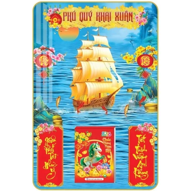 Lịch Tết 2.026 Treo Tường Laminate Tráng Gương 30x40cm Tặng Bloc 10,5x14,5cm 109.800