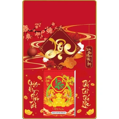 Lịch Tết 2.026 Treo Tường Laminate Tráng Gương 30x48 cm - Tặng Bloc 13x19 cm Giá Ưu Đãi