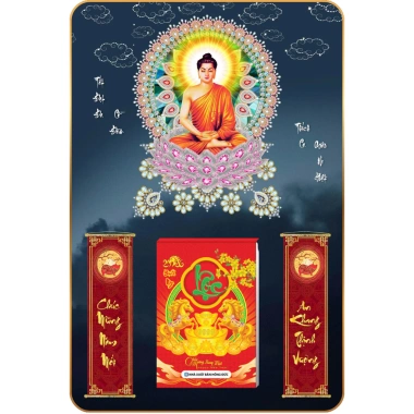 Lịch tết 2.026 Treo Tường Laminate tráng gương 30x48/40x60 cm Lịch Phật 10 mẫu Giá 164.200₫