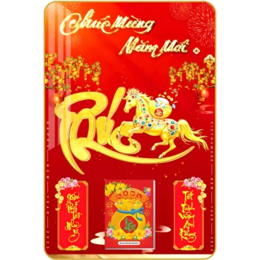 LỊCH TẾT 2.026 Treo Tường Laminate Tráng Gương 40x60 cm 6 Mẫu Ngựa Vàng Ưu đãi 224.000₫