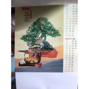 Lịch Tết 2.026 treo tường lò xo 7 tờ, đủ ngày âm dương, thiết kế độc quyền, giá 20.000