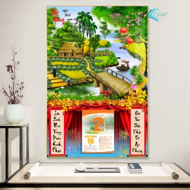 Lịch Tết 2.026 Treo Tường Quê Hương 30x40cm - Bo viền cao cấp, Tặng Bloc 10,5x14,5cm - Giá 93.000đ 3 Lịch Tết 2.026 Treo Tường Quê Hương 30x40cm - Bo viền cao cấp, Tặng Bloc 10,5x14,5cm - Giá 93.000đ 3