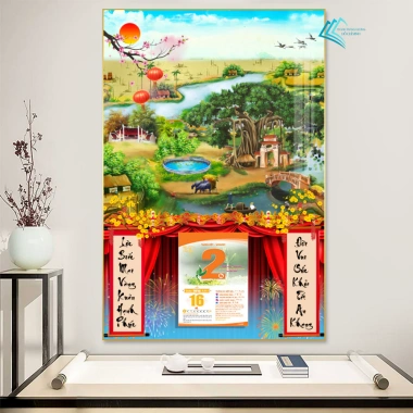 Lịch Tết 2.026 Treo Tường Quê Hương 30x40cm - Bo viền cao cấp, Tặng Bloc 10,5x14,5cm - Giá 93.000đ 4 Lịch Tết 2.026 Treo Tường Quê Hương 30x40cm - Bo viền cao cấp, Tặng Bloc 10,5x14,5cm - Giá 93.000đ 4