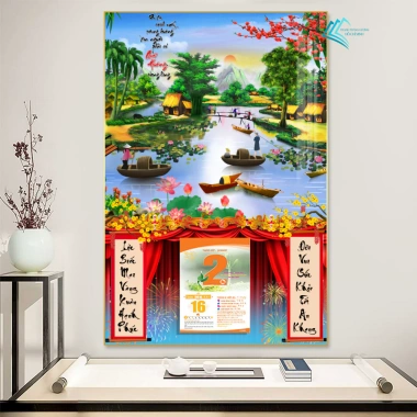 Lịch Tết 2.026 Treo Tường Quê Hương 30x40cm - Bo viền cao cấp, Tặng Bloc 10,5x14,5cm - Giá 93.000đ 7 Lịch Tết 2.026 Treo Tường Quê Hương 30x40cm - Bo viền cao cấp, Tặng Bloc 10,5x14,5cm - Giá 93.000đ 7