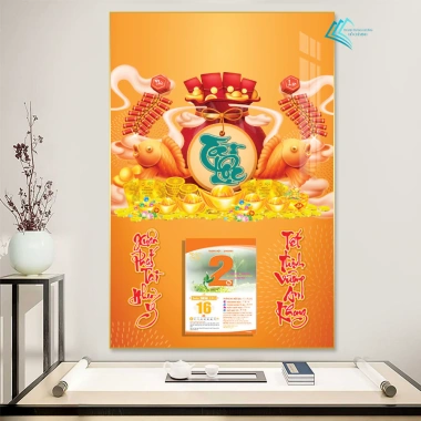 Lịch Tết 2.026 Treo Tường Thư Pháp 40x60cm Bo Viền - Tặng Bloc Lịch, Giá 159.600₫ 2