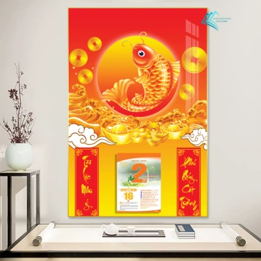 Lịch Tết 2.026 Treo Tường Thư Pháp 40x60cm Bo Viền - Tặng Bloc Lịch, Giá 159.600₫ 5