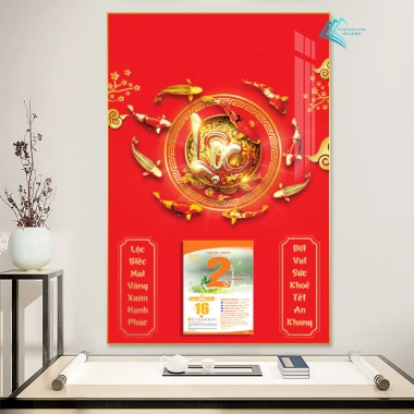 Lịch Tết 2.026 Treo Tường Thư Pháp 40x60cm Bo Viền - Tặng Bloc Lịch, Giá 159.600₫ 6