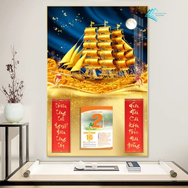 Lịch Tết 2.026 Treo Tường Thuận Buồm Xuôi Gió 30x40cm và Bloc 10,5x14,5cm Bo Viền - Giá 93.000đ 2
