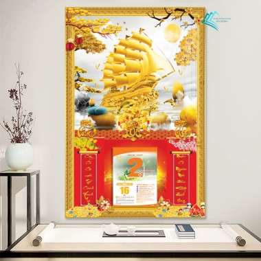 Lịch Tết 2.026 Treo Tường Thuận Buồm Xuôi Gió 30x40cm và Bloc 10,5x14,5cm Bo Viền - Giá 93.000đ 10