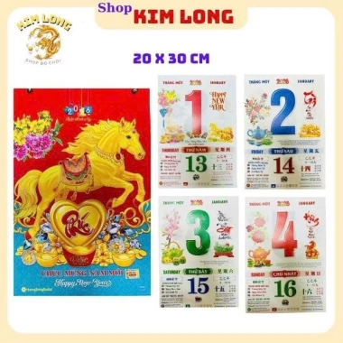 Lịch Tết 20x30 Bìa Vuông 2.026 Bình Ngọ Di Lạc Phúc Lộc Thọ Phát Tài Lộc Giá 175.000đ