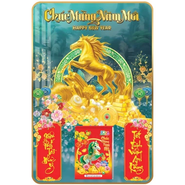 Lịch Tết Khổ Nhỏ 30x40cm Treo Tường Laminate Tráng Gương 2.026 và Bloc Trung 10,5x14,5cm Giá chỉ 109.800 VND