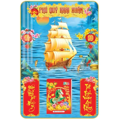 Lịch Tết Khổ Nhỏ 30x40cm Treo Tường Laminate Tráng Gương 2.026 và Bloc Trung 10,5x14,5cm Giá chỉ 109.800 VND
