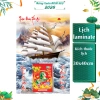 Lịch Tết Khổ Nhỏ 30x40cm Treo Tường Tráng Gương 2.026 - Tặng Bloc Trung 10,5x14,5cm