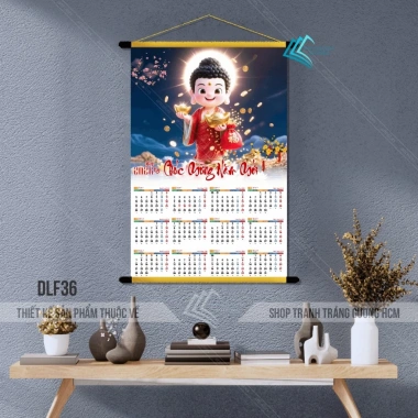 Lịch tết Liễn 12 tháng 2.026 Bính Ngọ Phật Giáo - Treo tường, giá 91.020đ 3