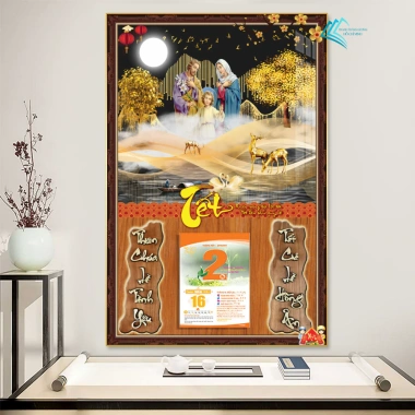 Lịch Tết Tráng Gương 2.026 30x40cm Treo Tường Công Giáo - Kèm Bloc 10,5x14,5cm - 93.000đ