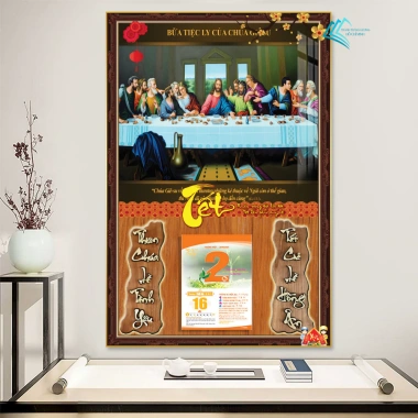 Lịch Tết Tráng Gương 2.026 30x40cm Treo Tường Công Giáo - Kèm Bloc 10,5x14,5cm - 93.000đ