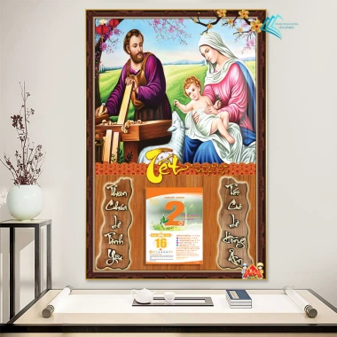 Lịch Tết Tráng Gương 2.026 30x40cm Treo Tường Công Giáo - Kèm Bloc 10,5x14,5cm - 93.000đ