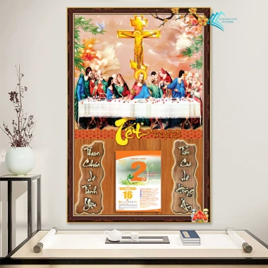 Lịch Tết Tráng Gương 2.026 30x40cm Treo Tường Công Giáo - Kèm Bloc 10,5x14,5cm - 93.000đ